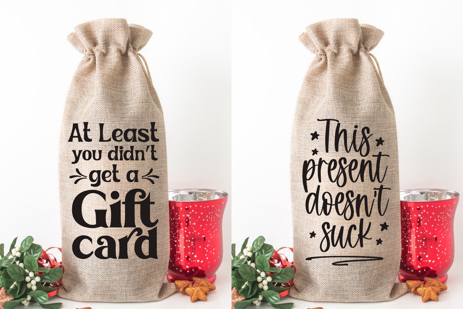 Funny Gift Bag Quotes Wine Bag Svg Bundle Gift Tag Sayings Etsy