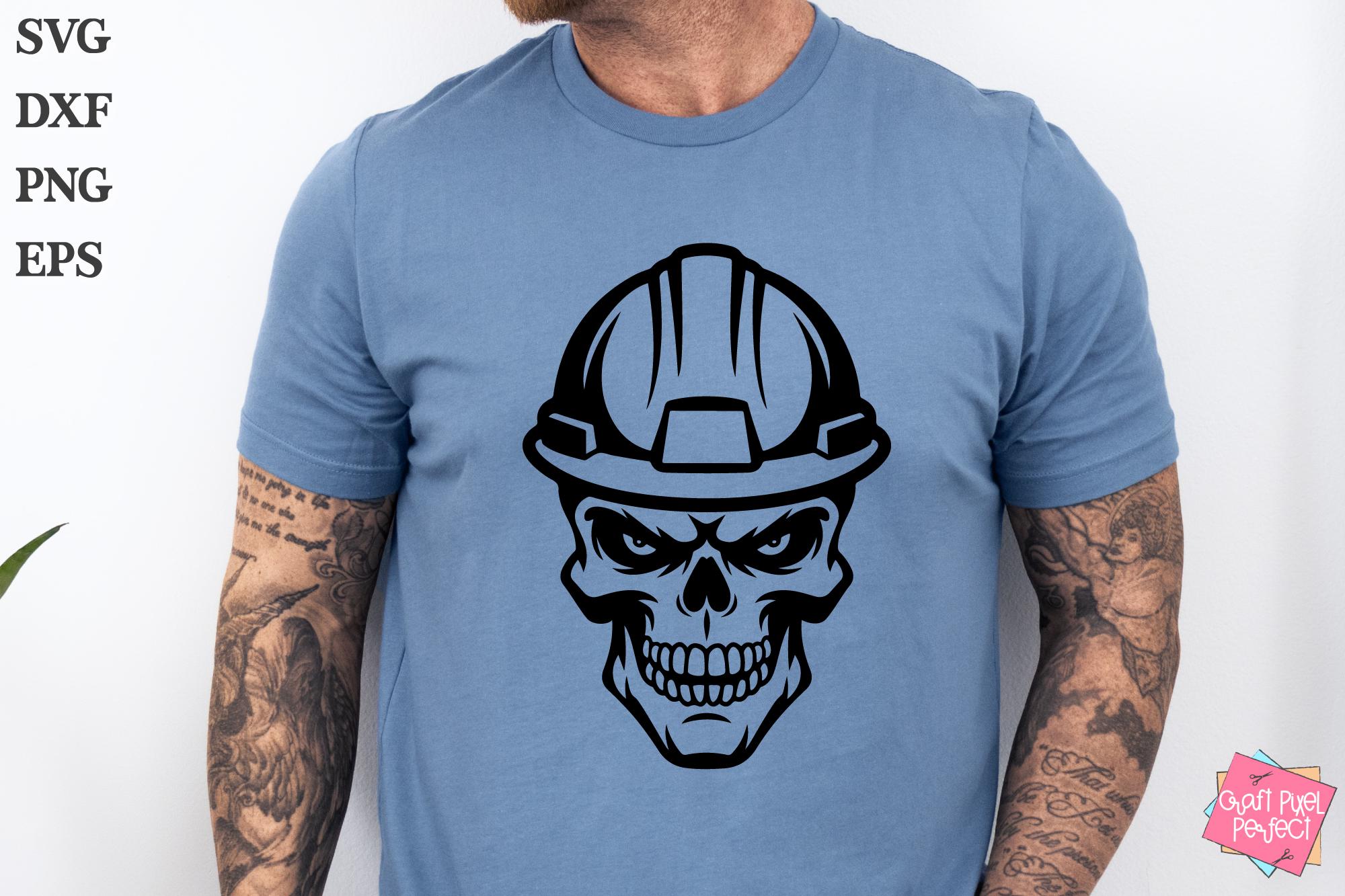 Hard Hat Skull SVG PNG, Skull Construction Svg, Skeleton Svg, Skull ...