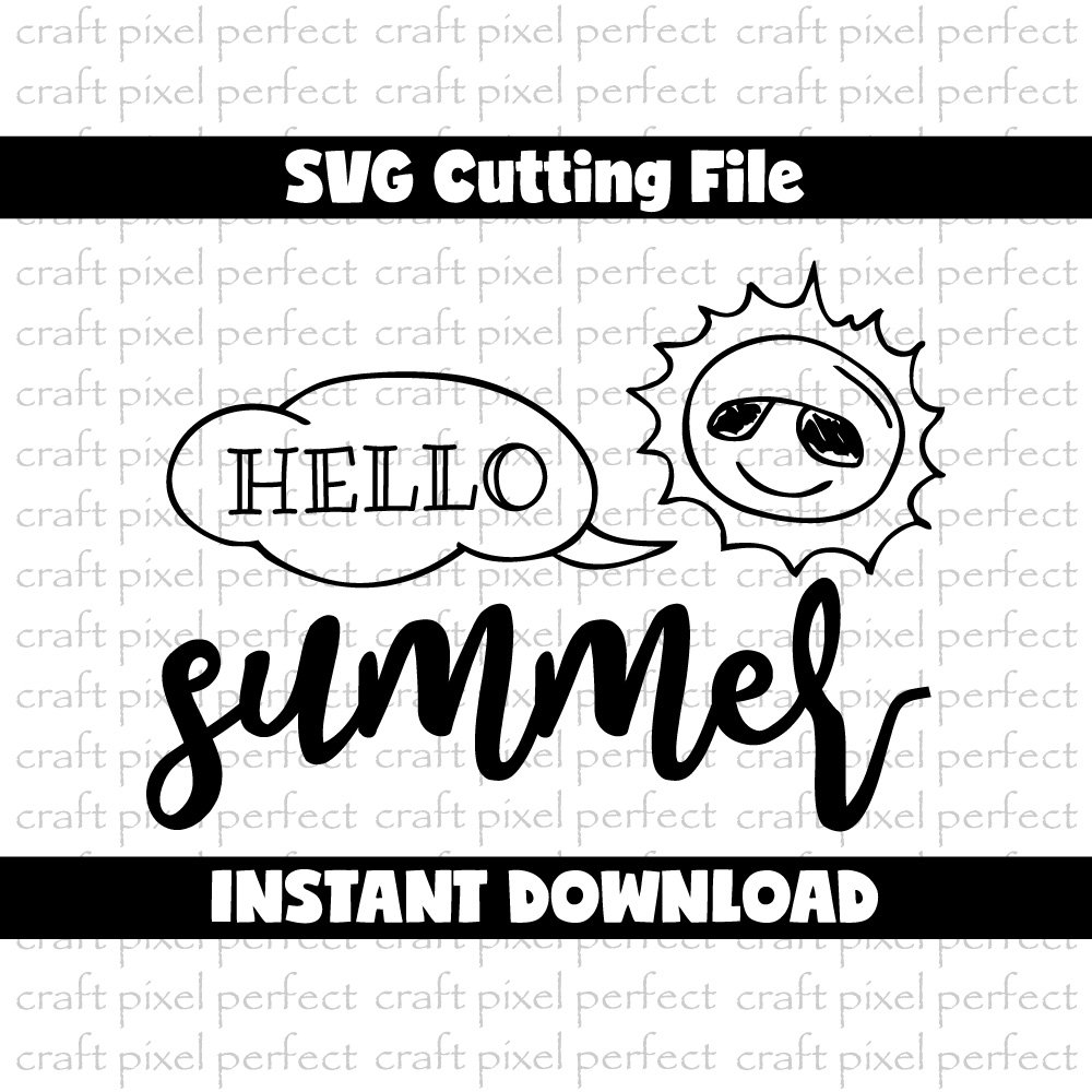 Hello Summer Svg Summer Svg Beach Svg Vacation Svg Summer Etsy