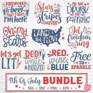 Bundle in formato SVG del 4 luglio, file tagliati del 4 luglio, SVG per il Giorno dell’Indipendenza, SVG patriottico, SVG per il 4 luglio divertente, SVG, citazione sul bere, Freedom SVG