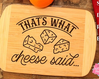 Funny Cutting Board Sayings Svg, That's What Cheese Said, Charcuterie Svg, Food Tray Svg, Kitchen Quote Svg, Stove Cover Svg, Snack Svg