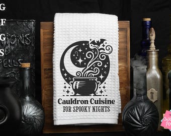 Funny Halloween Kitchen Quote SVG, Spooky Saying for Towels, Aprons, Signs, Cutting Boards Halloween, Witchy Fall Cut File, Cauldron Clipart