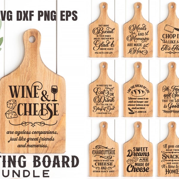 Svg For Cutting Boards, Charcuterie Board Svg, Cheese Board Sayings, Bible Verse Svg, Kitchen Svg Bundle, Chopping Board Svg, Food Tray Svg