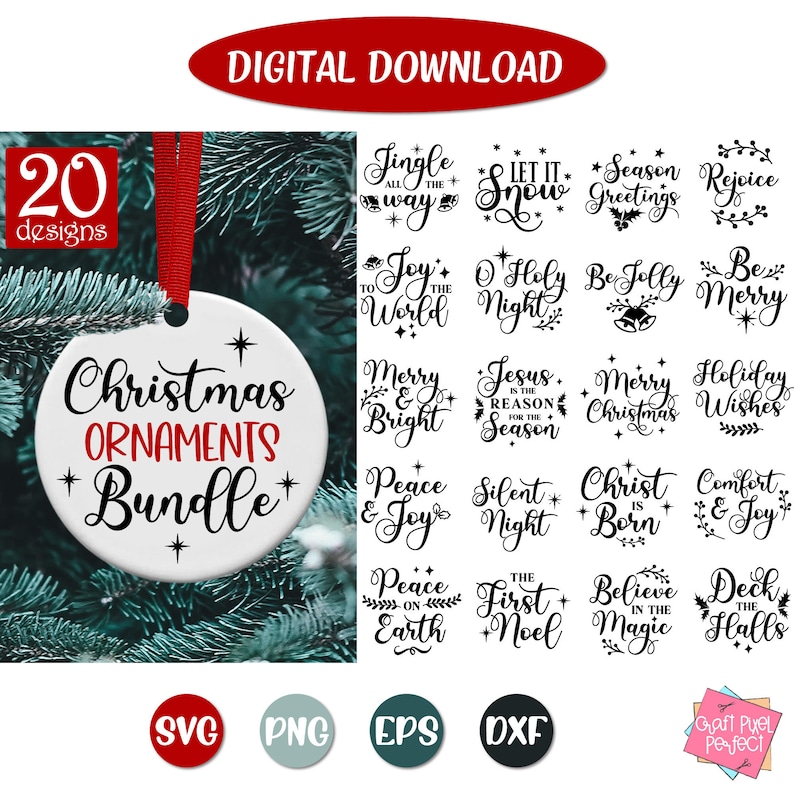 Download Christmas Ornaments Bundle Ornaments Svg Bundle Christmas Etsy