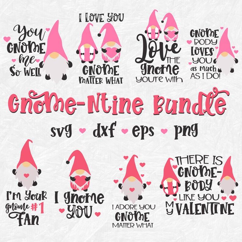 Download Valentine Gnome Svg Valentines Day Svg Bundle Valentines ...