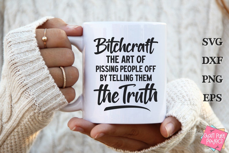 Aanstootgevend Shirt Svg, grappig gezegde Svg, godslastering Svg, Snarky mok Svg, humoristische Svg, Bitchcraft citaat, scheldwoorden Svg, werk humor citaat Svg afbeelding 3