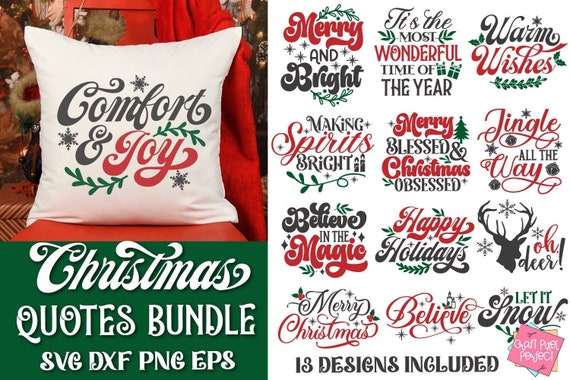 Fun Christmas Kitchen Towels 6 pc. Cute Christmas Dish Towels Set with  Sayings