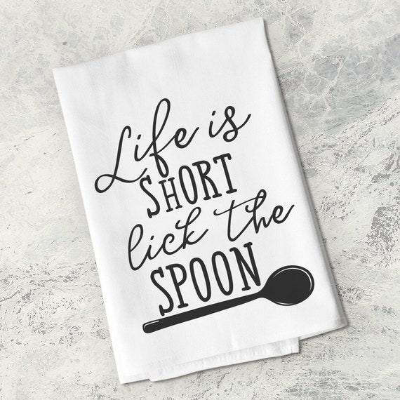 Life Is Short Lick The Spoon Svg Pot Holder Svg Funny Quotes Etsy