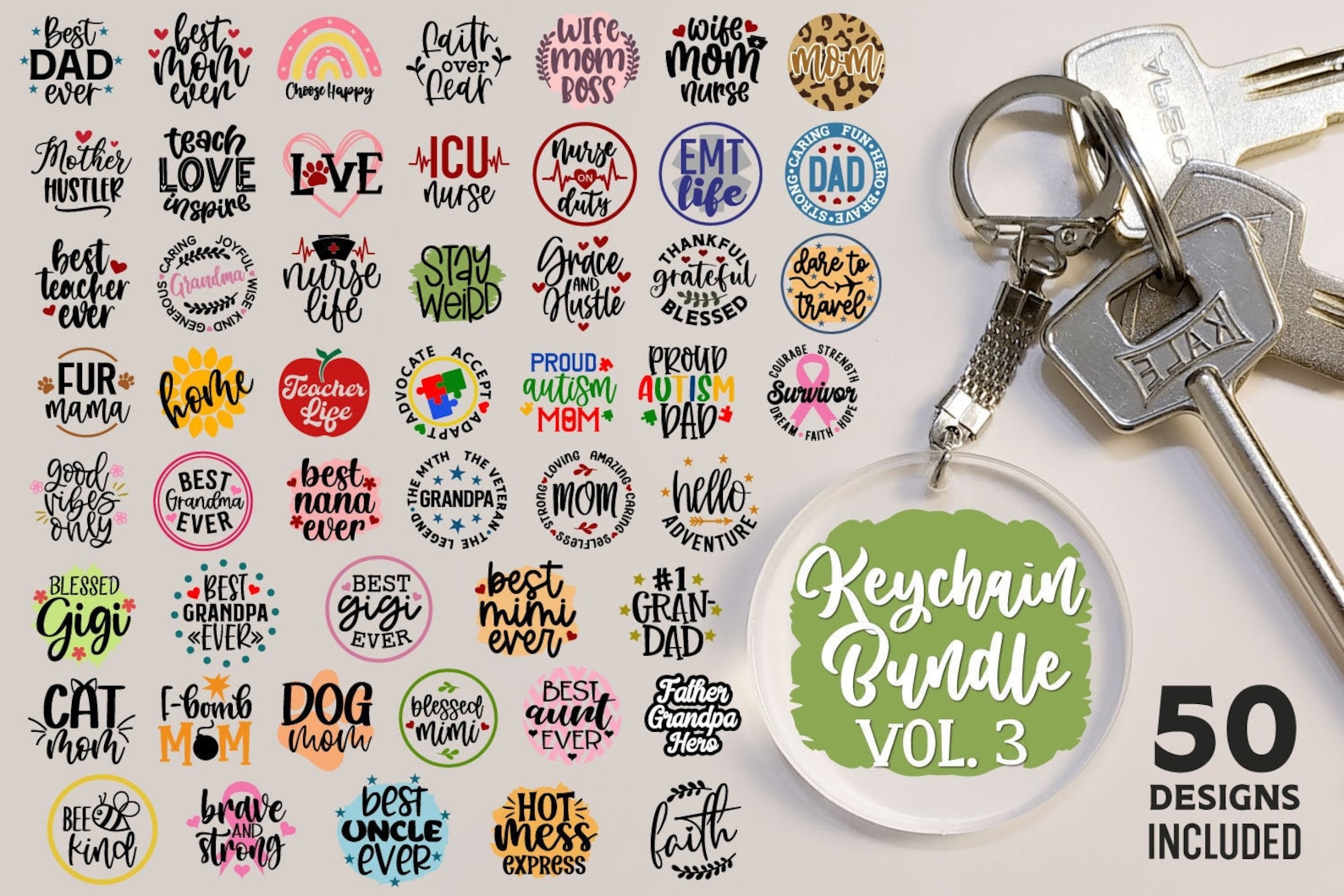 Keychain SVG Bundle Keychain Quotes Bundle Keychain Svg - Etsy