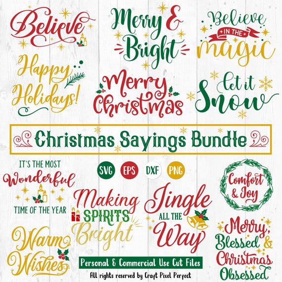 Download Christmas Saying Svg Christmas Svg Bundle Christmas Quote Etsy