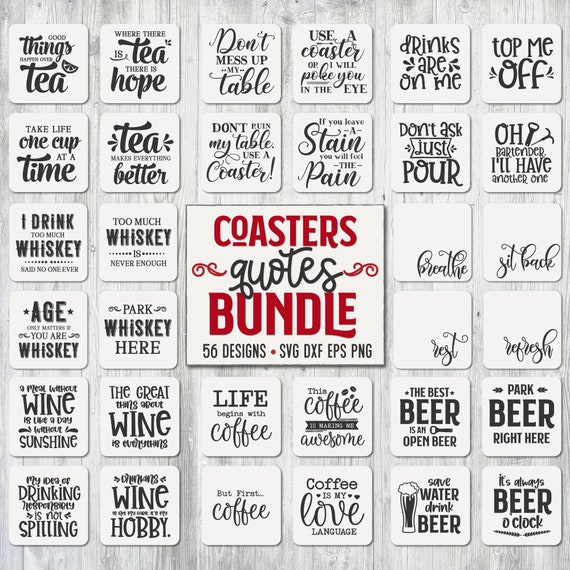 Download Coaster Svg Bundle Drink Coaster Svg Wine Saying Svg Beer Etsy