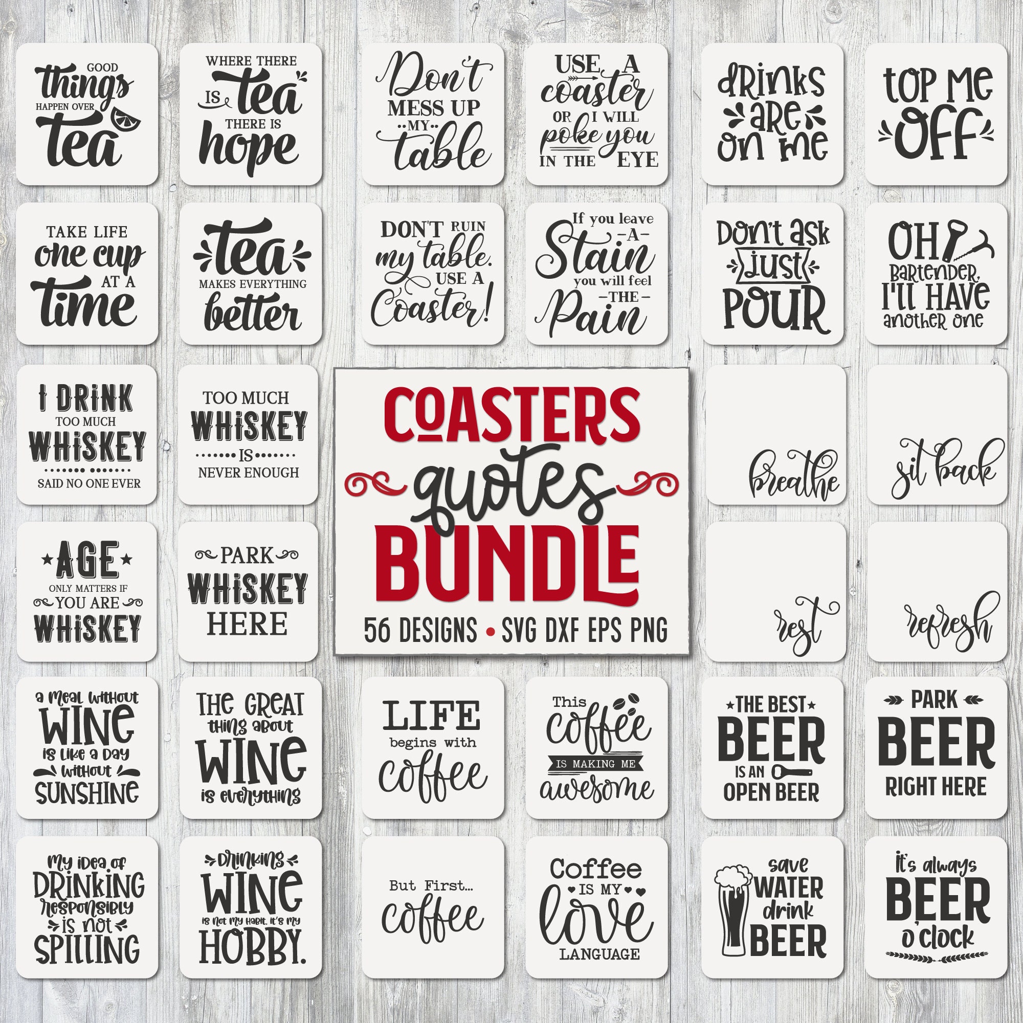 Coaster Svg Bundle Drink Coaster Svg Wine Saying Svg Beer - Etsy Coaster Svg Bundle Drink Coaster Svg Wine Saying Svg Beer - Etsy