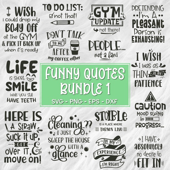 Funny Quotes Bundle Svg Funny Svg Coffee Mug Svg Funny Etsy