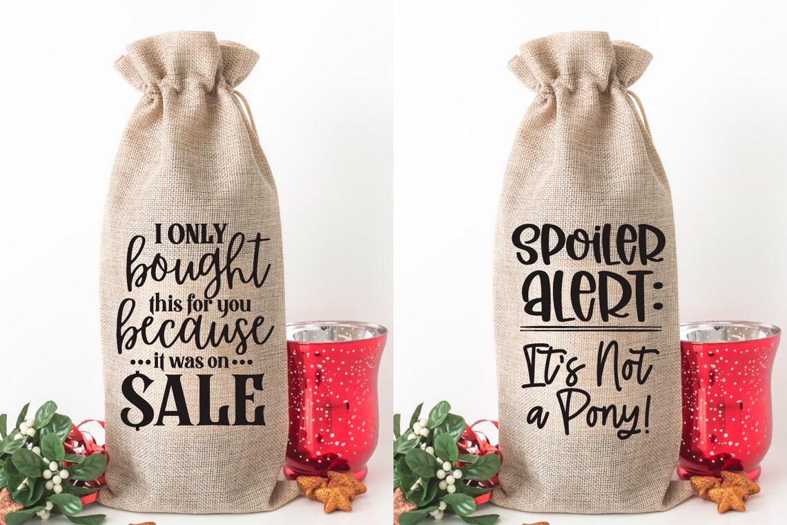 Funny Gift Bag Quotes Wine Bag Svg Bundle Gift Tag Sayings Etsy