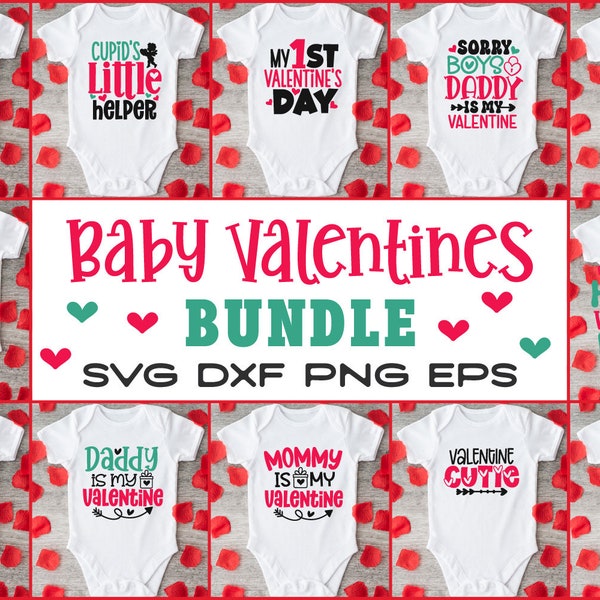 Valentine Svg for Baby, My 1st Valentine's Day, Cupid Svg, Kids Valentine Shirt Svg, Funny Valentines Svg, Heart Svg, Valentine Svg Bundle