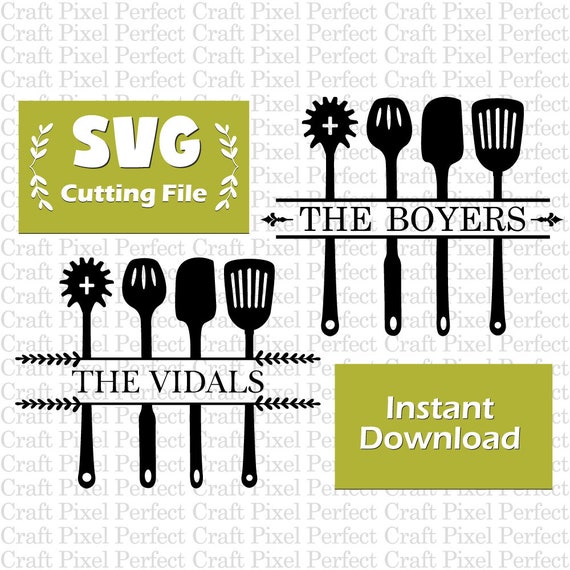 Download Split Utensils Svg Split Monogram Svg Cutting Board Svg | Etsy