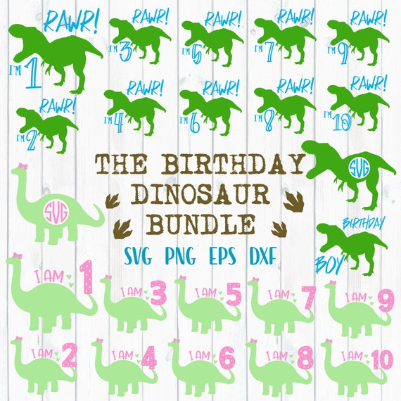 Download Dinosaur Birthday Svg Rawr I Am 3 Dinosaur Monogram Svg Boy Etsy