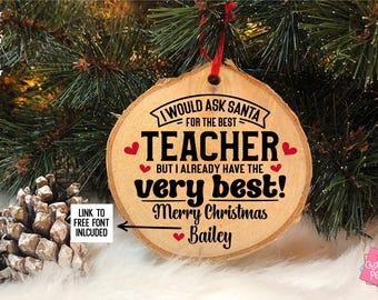Christmas Teacher Ornament Svg, Teacher Appreciation Gift Svg, Holiday Keepsake Svg, Best Teacher Svg, Educator Svg, Christmas Bauble Svg