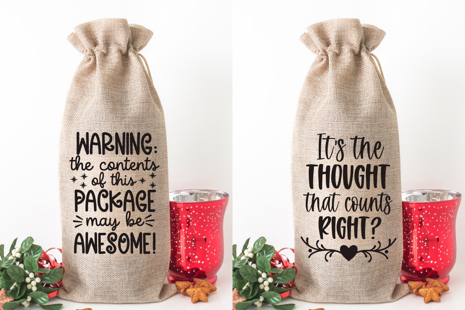 Funny Gift Bag Quotes Wine Bag Svg Bundle Gift Tag Sayings Etsy
