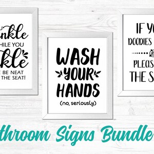 Bathroom Sign Svg Bundle, Funny Bathroom Svg, Restroom Quotes Svg, Bathroom Sayings Svg, Bathroom Svg, Svg For Wood Signs, Svg Design Bundle image 5