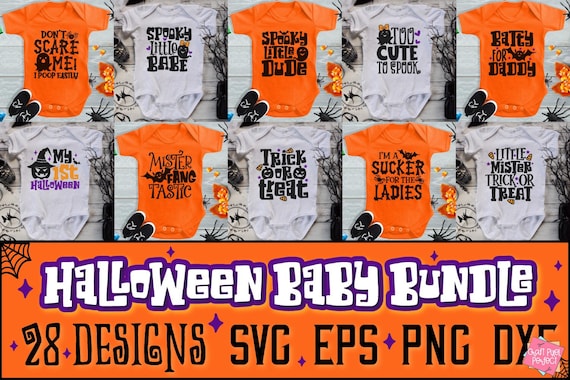 Baby Halloween Svg Bundle, Newborn Halloween Outfit Svg, Toddler Saying Svg, Spooky Baby Svg, Infant Svg, Funny Halloween Baby Svg, Creepy