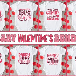 Baby Valentines Svg Bundle, 1st Valentine's Day Svg, Cupid Svg, Love Svg, Valentine Baby Sayings, Toddler Valentine Svg, Newborn Valentines image 3