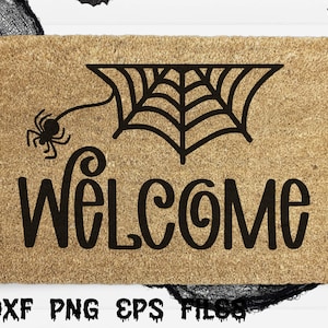 Halloween Welcome Doormat Svg, Creepy Crawlers Svg, Spider Web Svg, Floor Mat Saying Svg, Halloween Porch Decor Svg, Entrée Door Mat Svg