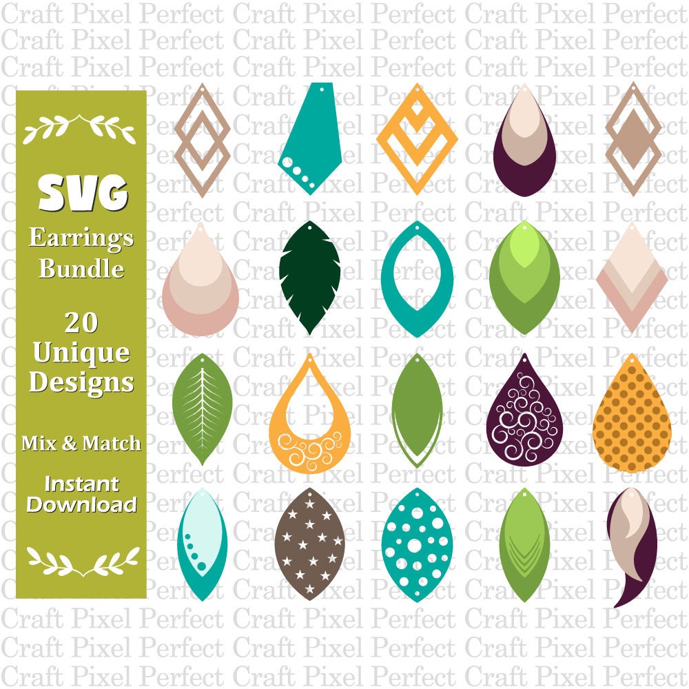 Download Earrings Template Svg Faux Leather Earrings Svg Earrings ...