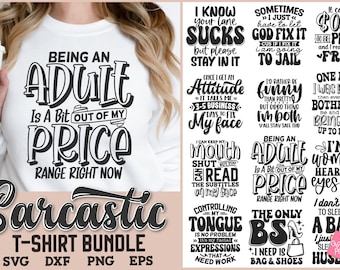 Sarcastic Tshirt Bundle Snarky Mug Sayings Funny Quotes, Funny Svg For Women, Adult Humor Svg, Funny Mom Shirt Saying, Sassy Mug Svg