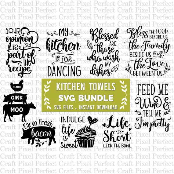 Download Dish Towel Bundle Svg Svg Bundle Kitchen Towel Svg Kitchen Etsy