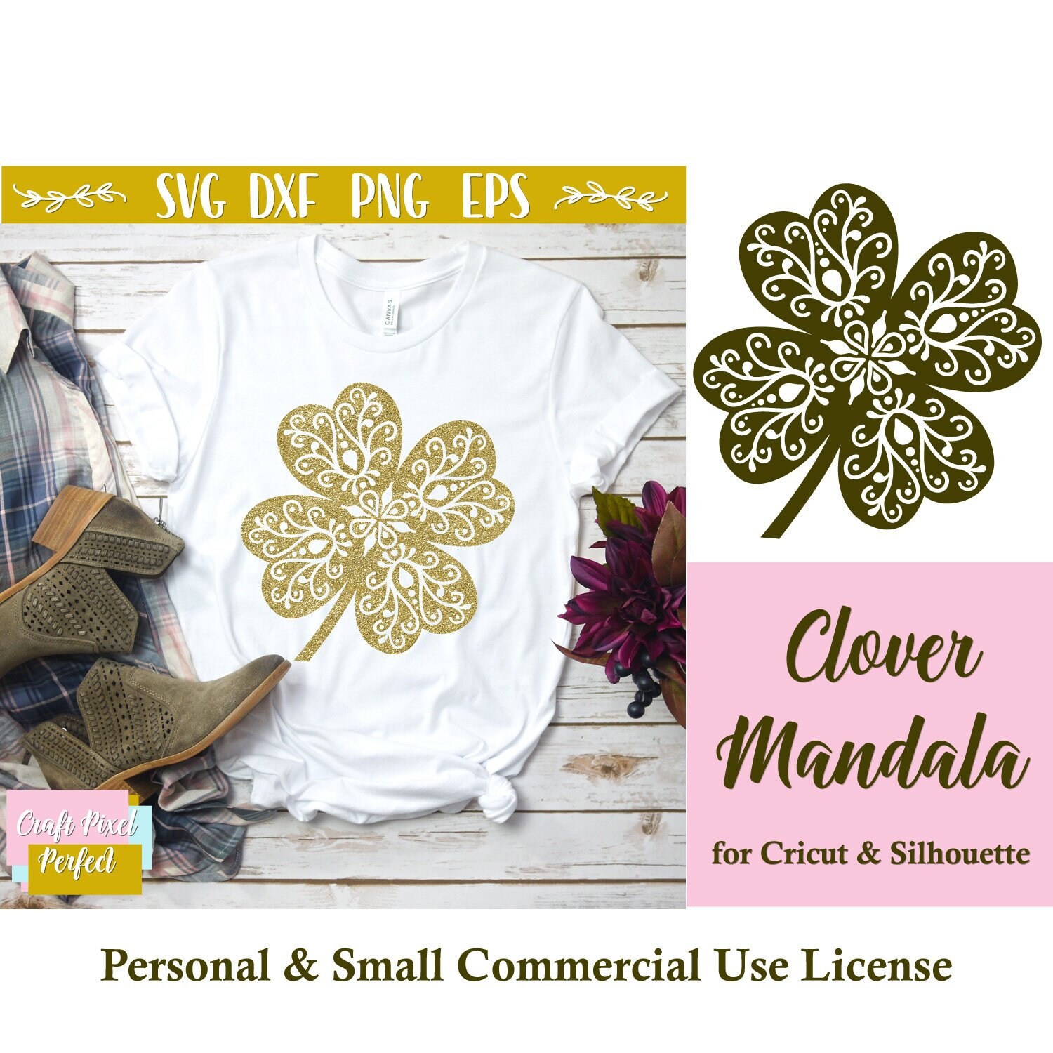 Download Clover Mandala Svg St Patricks Day Svg Clover Svg Mandala Etsy