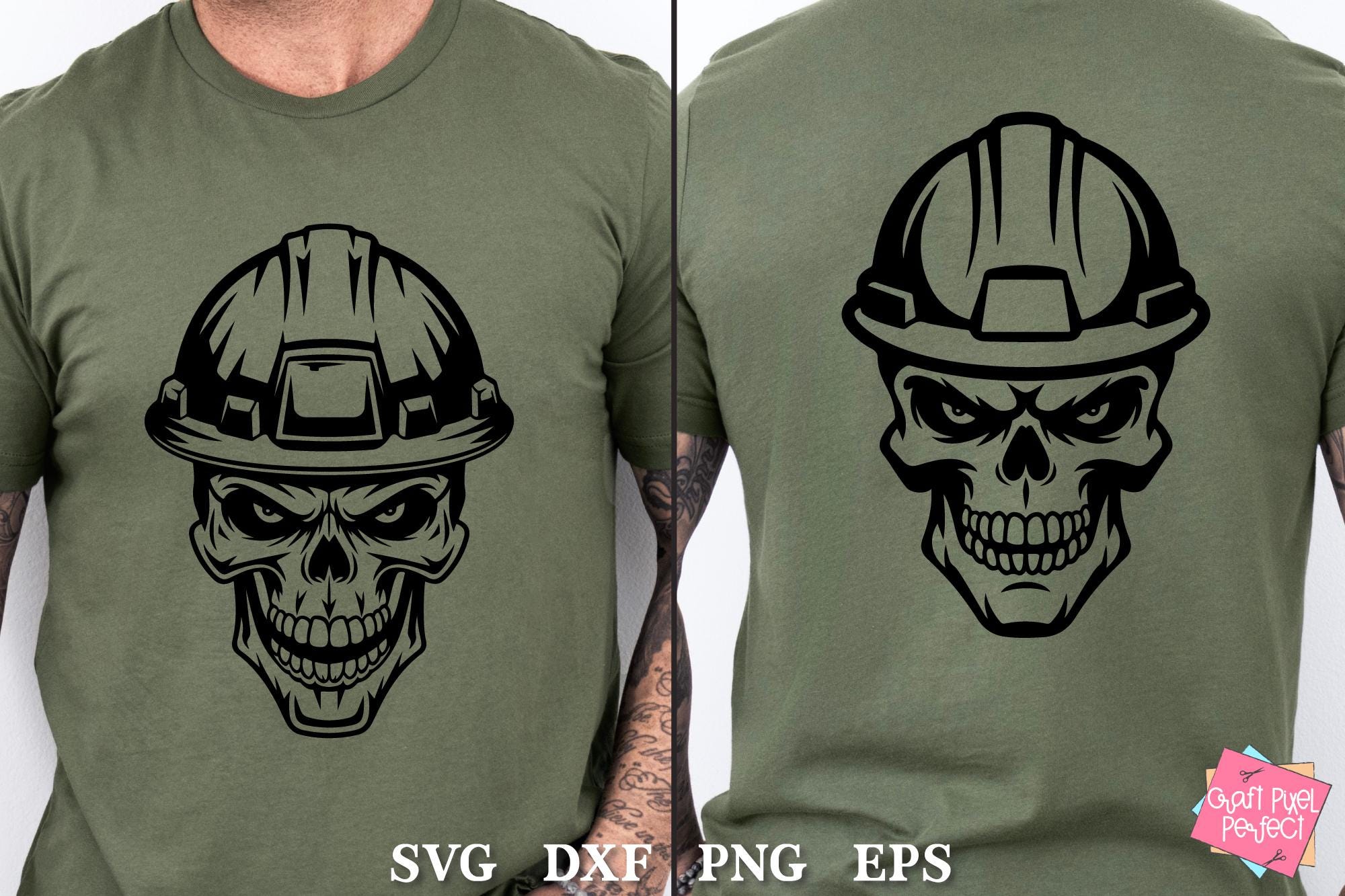 Hard Hat Skull SVG PNG, Skull Construction Svg, Skeleton Svg, Skull ...