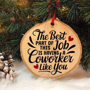 Mitarbeiter Ornament SVG, Kollege Ornament SVG, Arbeit Bestie SVG, Co Worker Weihnachtsgeschenk SVG, Office Secret Santa SVG, Arbeit Freunde Ornament