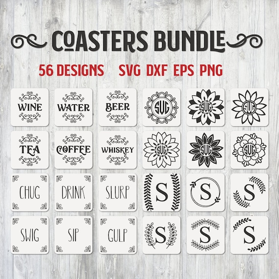 Download Coaster Svg Bundle Drink Coaster Svg Wine Saying Svg Beer Etsy