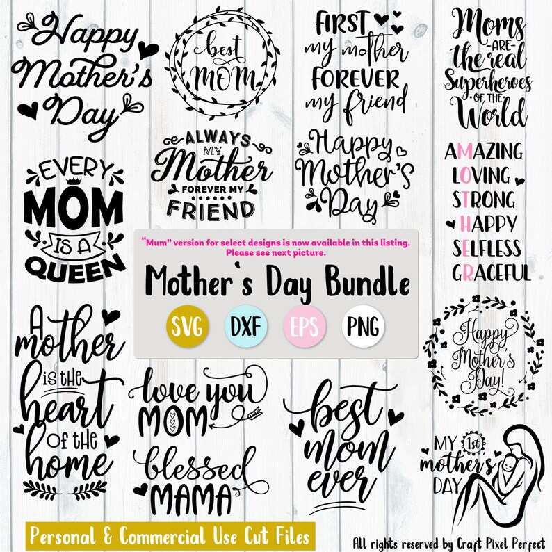 Mother's Day Bundle Svg, Mom Svg File, Mom Svg Bundle, Mom Saying Svg, Mama Svg, Mother's Day Svg, Mom Quote Svg, Blessed Mama Svg, Best Mom 