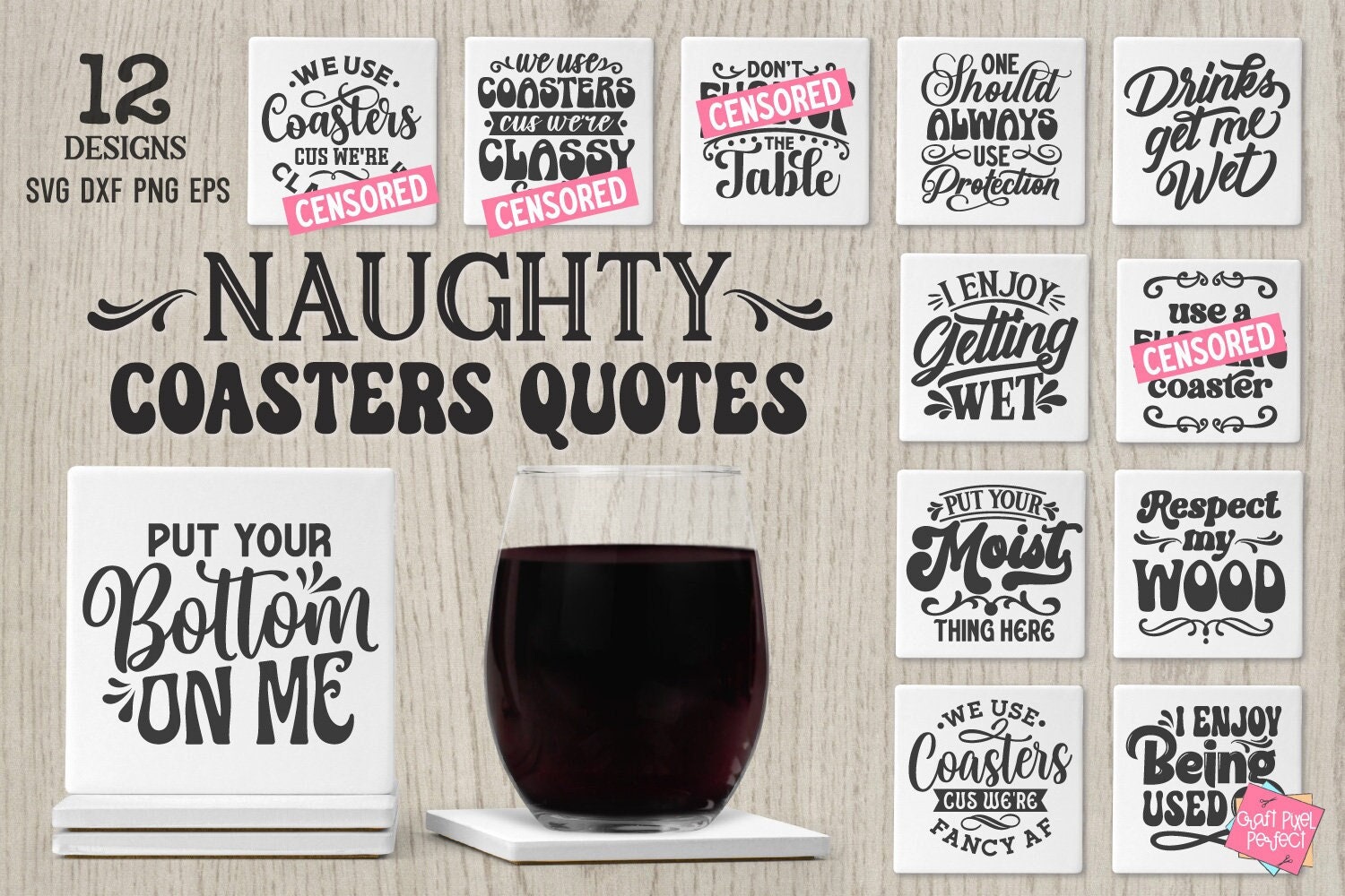 Naughty Coaster Quotes SVG Bundle Funny Coaster Sayings - Etsy Naughty Coaster Quotes SVG Bundle Funny Coaster Sayings - Etsy