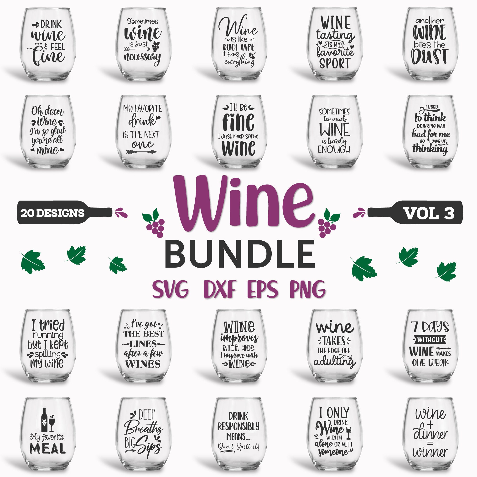 Download Wine Svg Bundle Wine Glass Svg Drink Svg Funny Wine Saying | Etsy