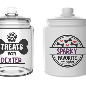 Dog Treats Jar Sayings SVG Bundle, Dog Food Svg, Dog Bone Svg, Paw ...