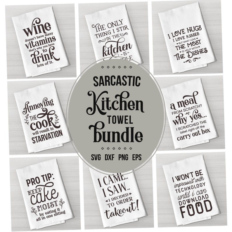 Download Dish Towel Bundle Svg Kitchen Towel Svg Sarcastic Kitchen ...