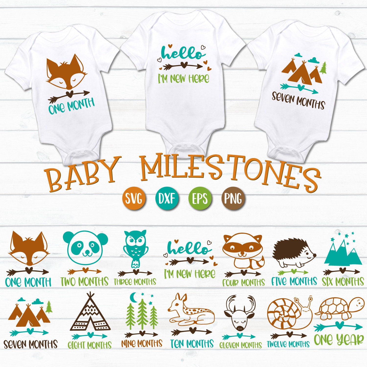 Milestones Svg Baby Milestones Svg Baby Months Svg Baby | Etsy