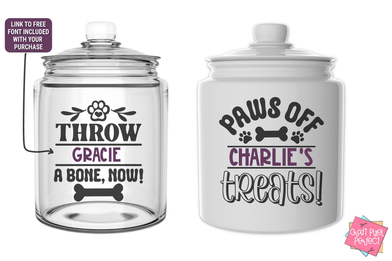 Dog Treats Jar Sayings SVG Bundle Dog Food Svg Dog Bone Svg Etsy