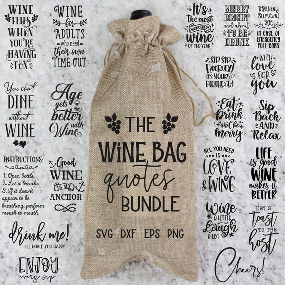 Download Wine Bag Svg Bundle Wine Glass Svg Christmas Wine Svg Wine Etsy