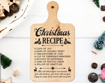 Christmas Cutting Board Designs, Christmas Recipe Svg, Family Quote Svg, Holiday Sign Svg, Christmas Charcuterie Svg, Christmas Kitchen Svg