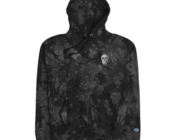 Dead Inside Unisex Champion tie-dye hoodie