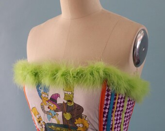 Handmade Simpsons Corset Top - Size M/L