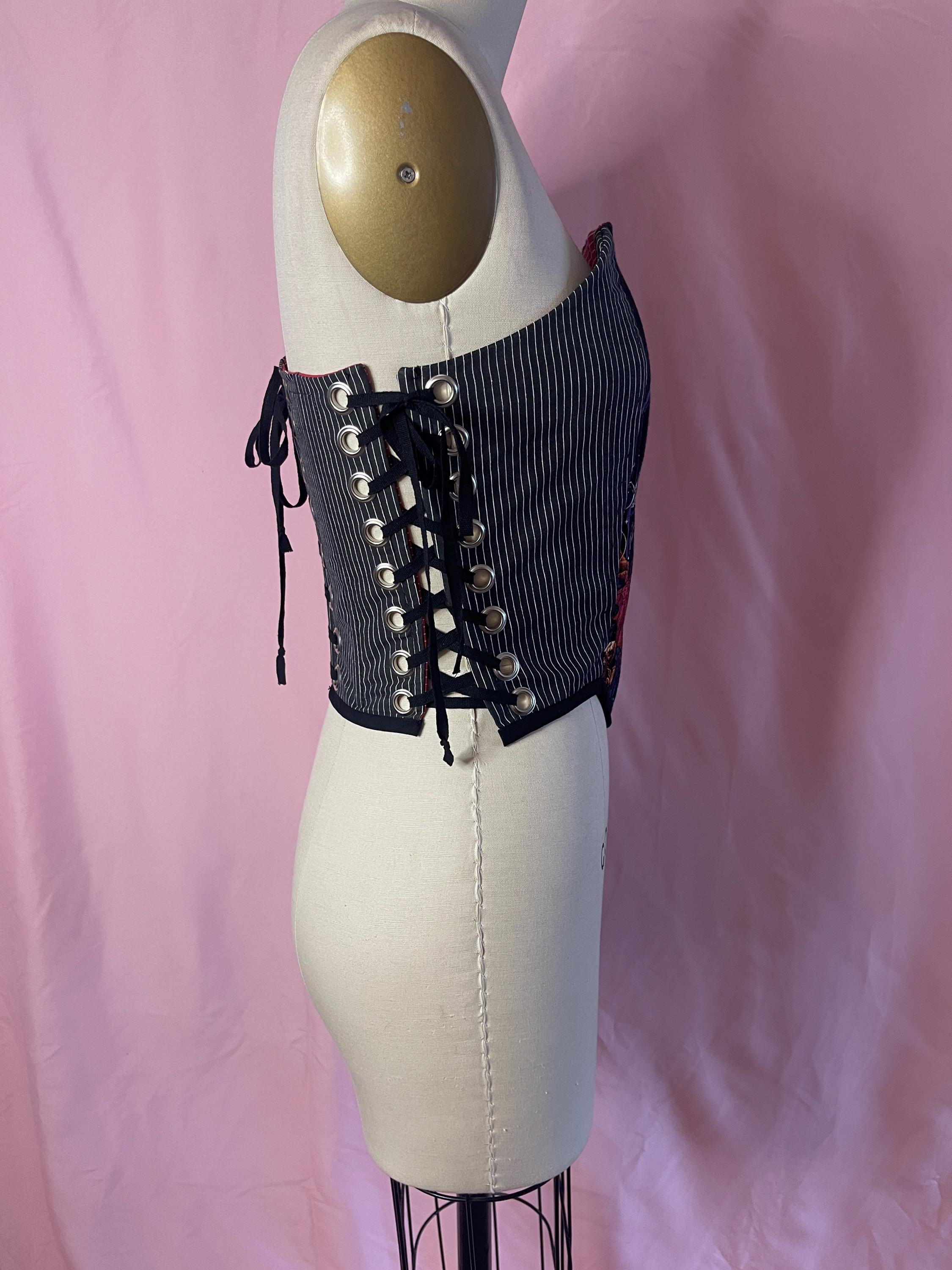 Jack Skellington Corset Top: Upcycled Gothic Halloween  display picture 1