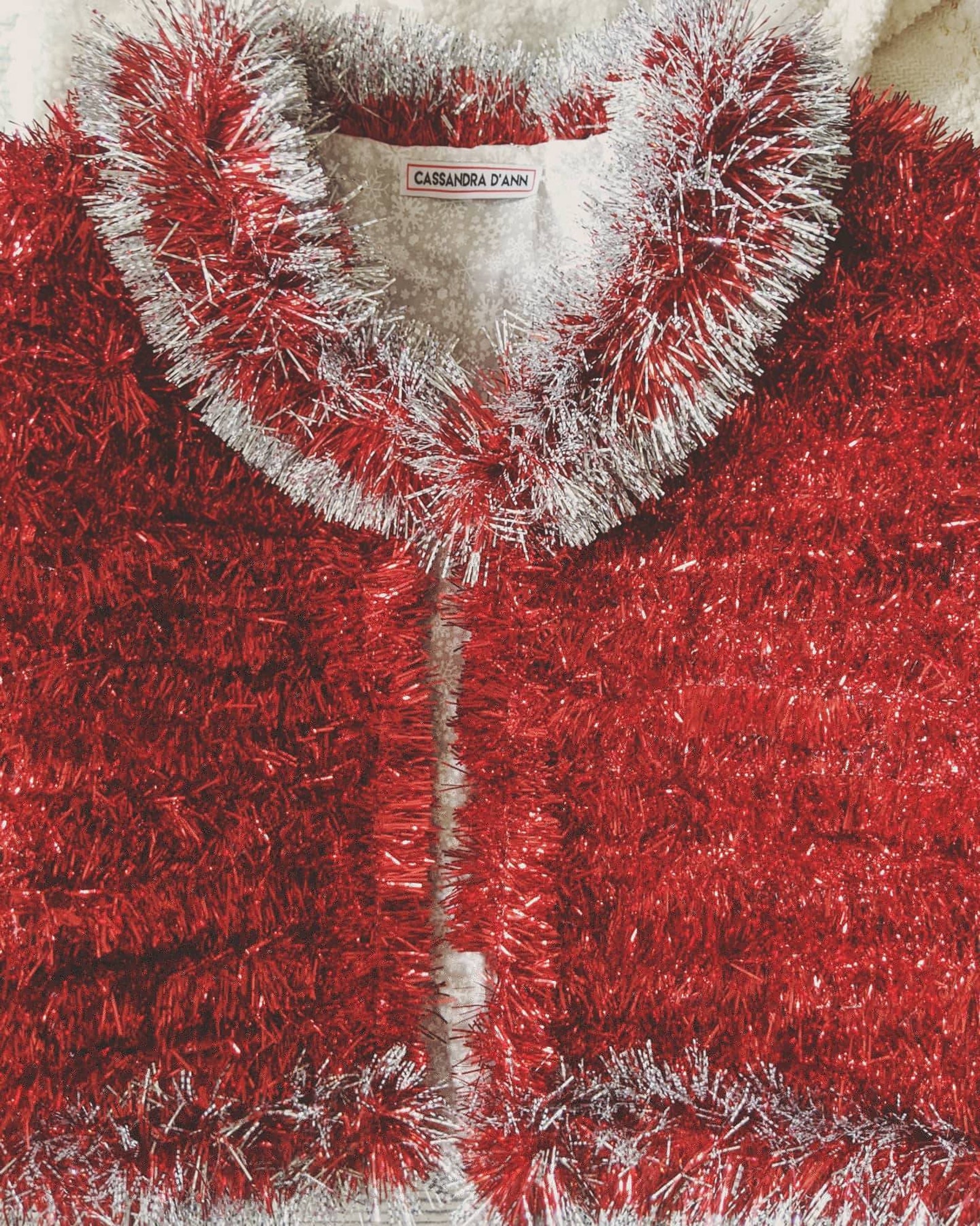 Festive Holiday Tinsel Jacket Etsy