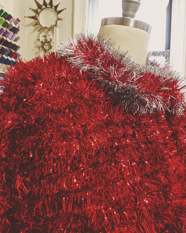 Festive Tinsel Jacket / Festive Jacket / Holiday Jacket / Etsy