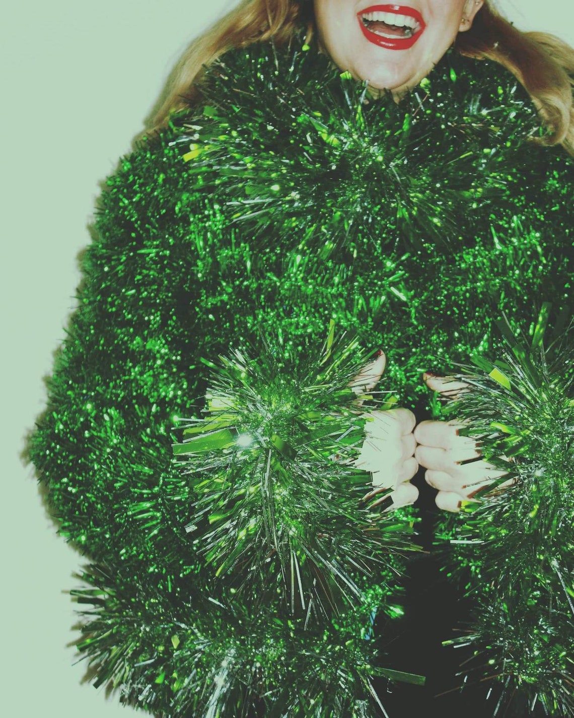 Festive Holiday Tinsel Jacket Etsy