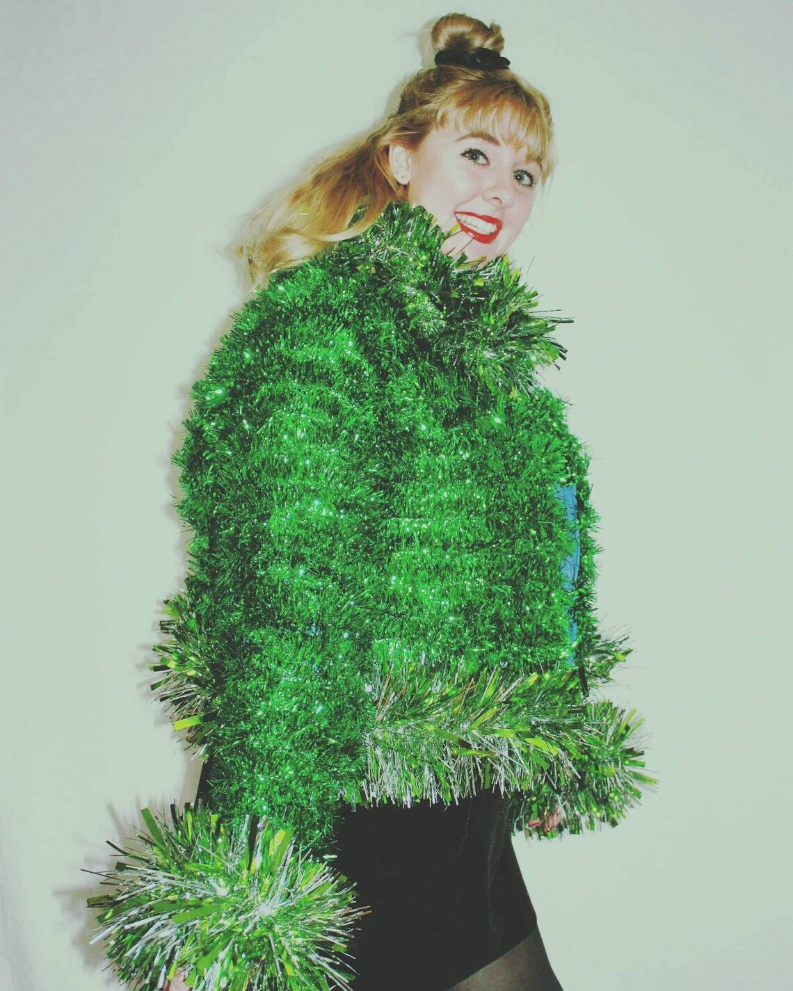Festive Holiday Tinsel Jacket Etsy
